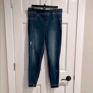 SPANX Distressed Skinny Ankle Jeggings Size Large